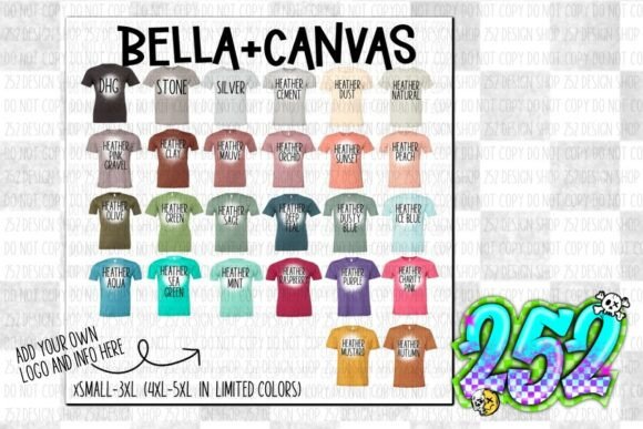 Bella-Canvas Sublimation Color Chart: The Ultimate Design Asset