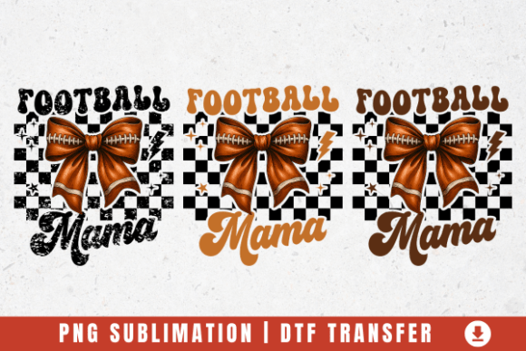 Celebrate the Season with Football Mama 3 Color Design PNGs
