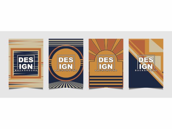 Cover Design Set with Vintage Color: Retro Meets Minimalist