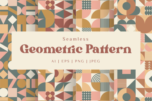 Effortless Style: Seamless Geometric Pattern in Boho Color