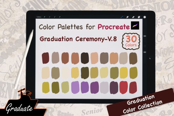 Elevate Your Designs: Mastering Procreate Color Palettes-Graduation V.8