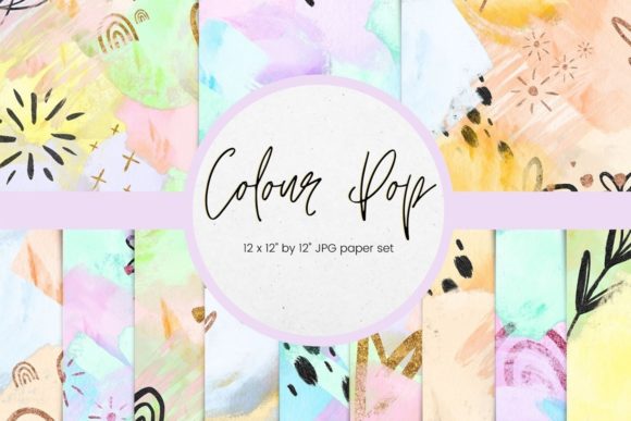 Elevate Your Projects with Abstract Watercolour Digital Paper