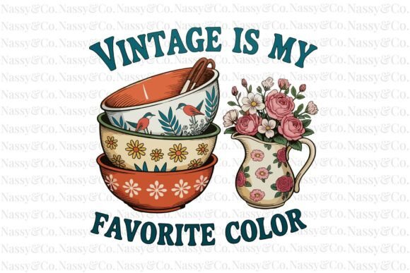 Explore the Timeless Appeal of Vintage Is My Favorit Color Floral PNG