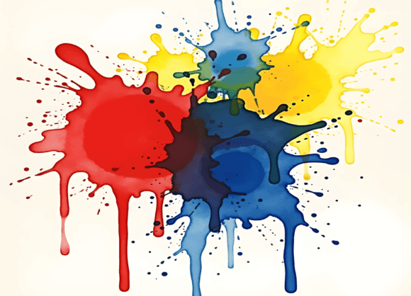 Expressive Primary Color Watercolor: Vibrant Design Templates