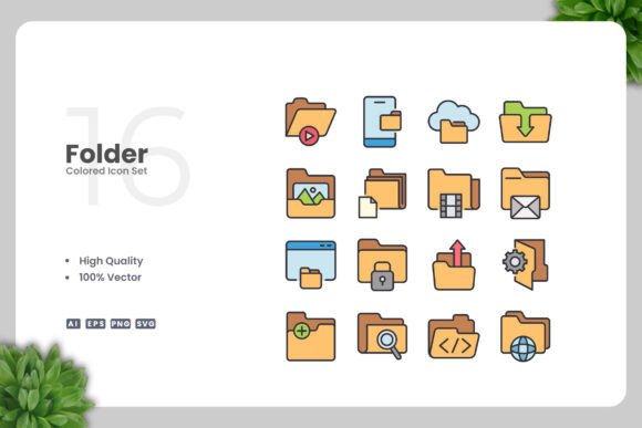 Folder Color Icons: The Ultimate Vector Design Asset