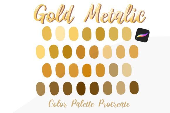Gold Metallic Procreate Color Palette: Elevate Your Digital Art
