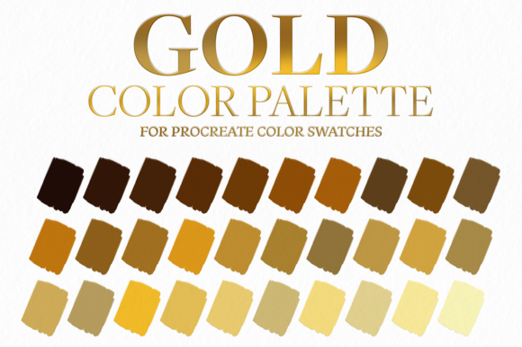 Mastering Gold: 30 Procreate Swatches for Instant Elegance