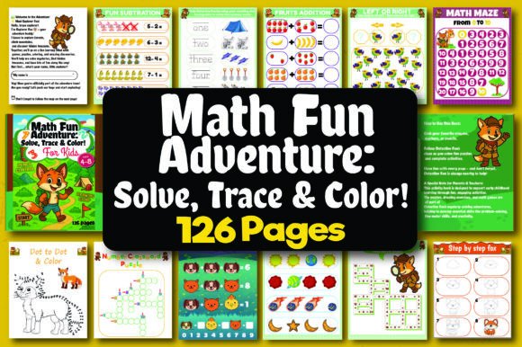 Math Fun Adventure: Solve, Trace & Color – A Hands-On Math Journey