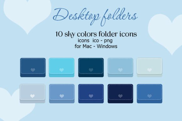 Refresh Your Digital Workspace: Sky Color Folder Icons