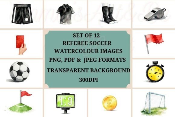 Soccer Referee Watercolour Clipart: Elevating Your Creative Projects