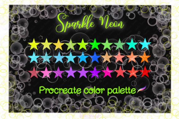 Sparkle Neon Procreate Color Palette: Ignite Your Digital Art