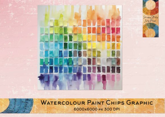 Watercolour Paint Chips Graphic: Your Go-To Design Asset