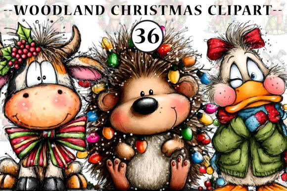 Watercolour Woodland Christmas Clip-art: A Designer's Guide