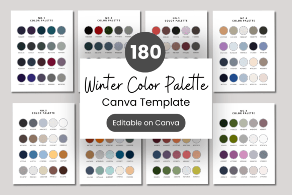 Winter Color Palette with Hex Codes: 180 Cool & Elegant Tones for Your Designs